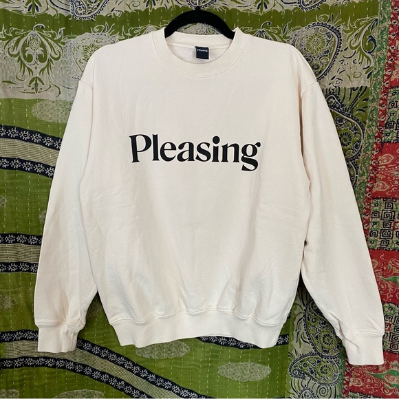 Pleasing by Harry Styles Cream Crewneck Sweatshirt Size Small - Picture 2 of 15